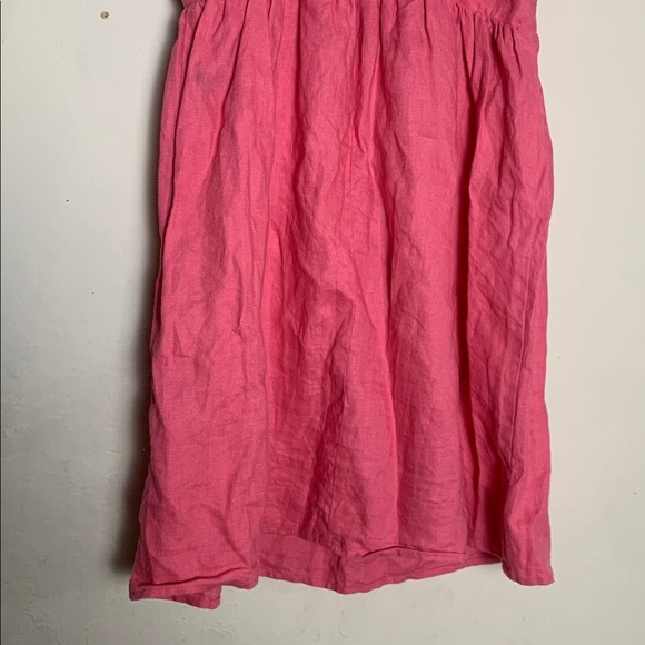 Reformation Martin Linen Dress Pink Size 2 - Picture 8 of 9